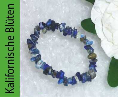Tachyon Armband, blaue Natursteine + Kalifornische