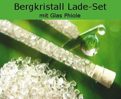 Bergkristall Lade-Set, tachyonisiert