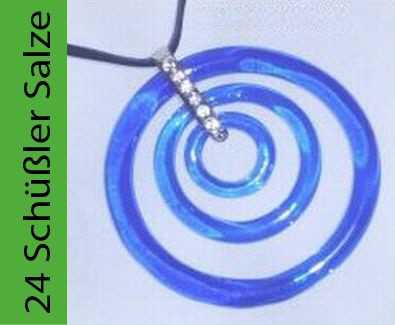 Tachyon Halskette, blaue Kraft Ringe + Salzenergie