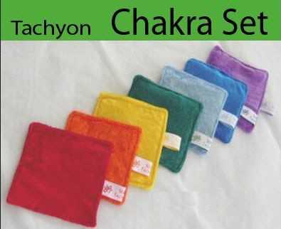 Tachyon Chakra Kissen Set, Reiki & Farbtherapie
